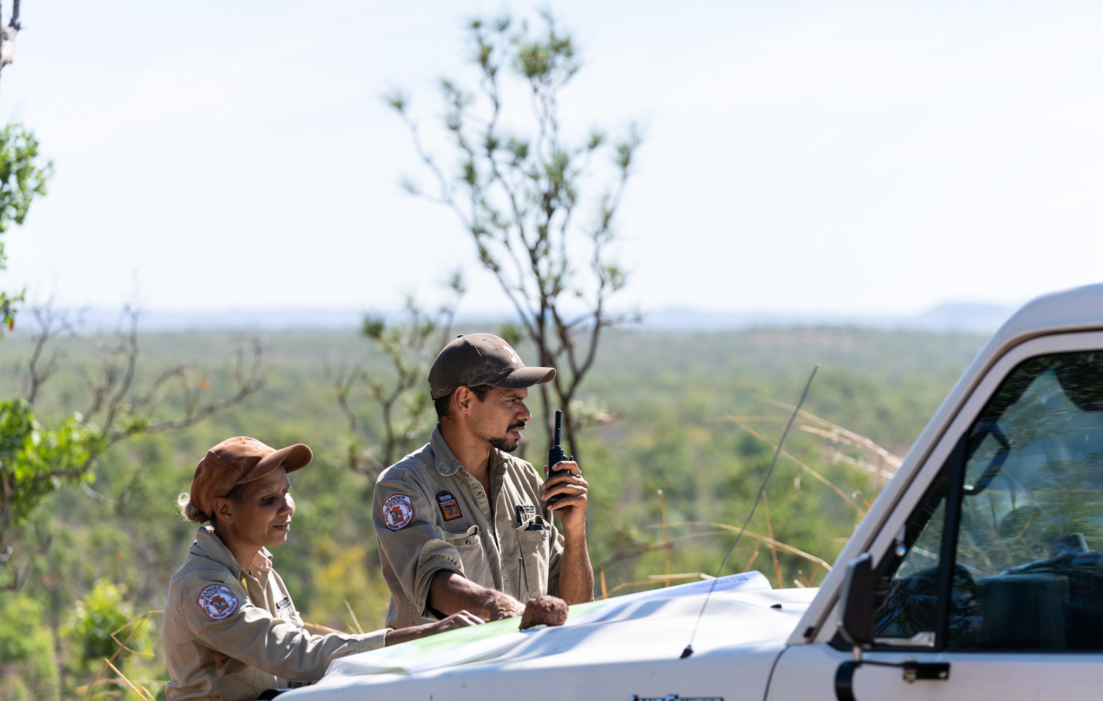 Rangers on walkie talkies