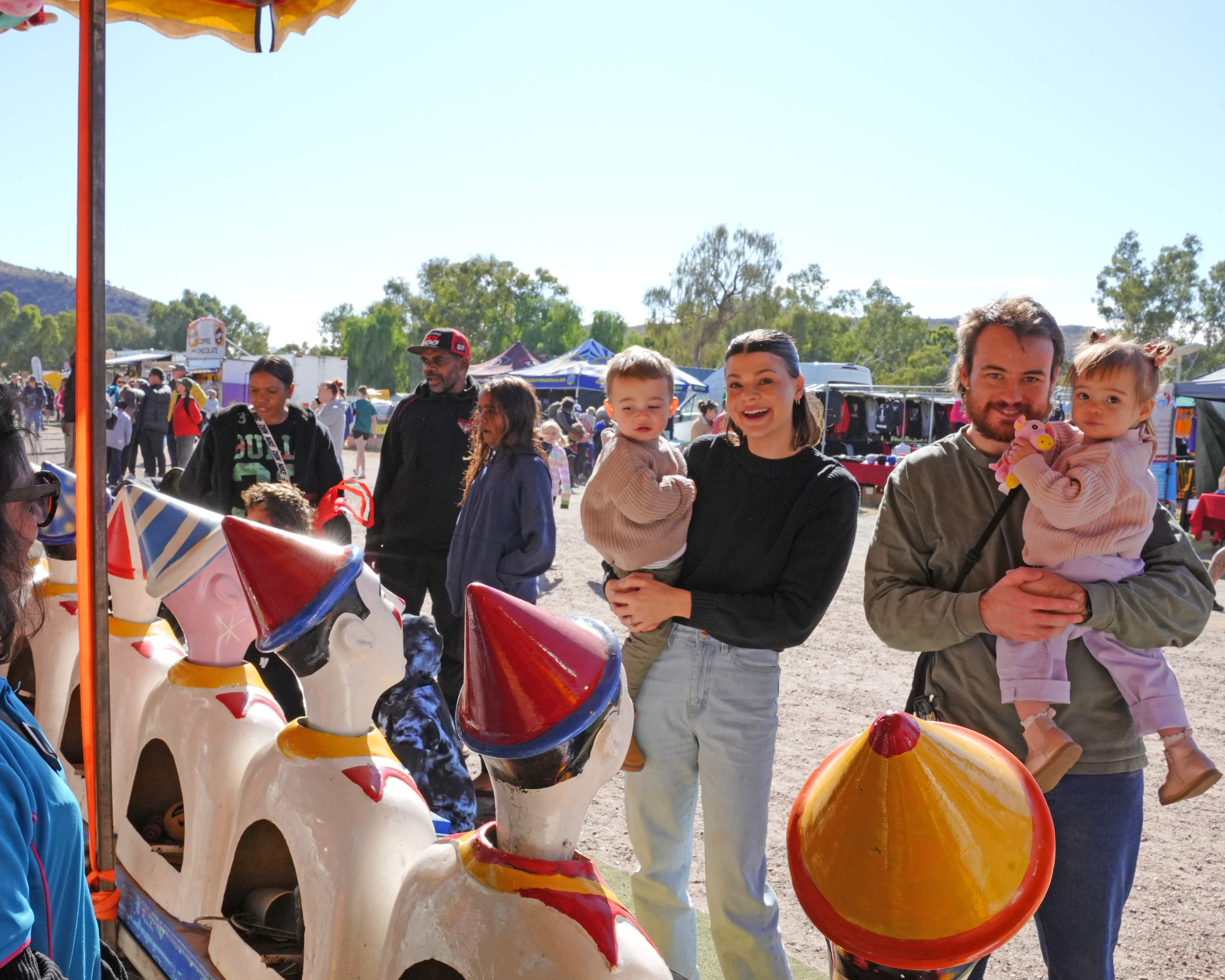 family with kids at the show day
