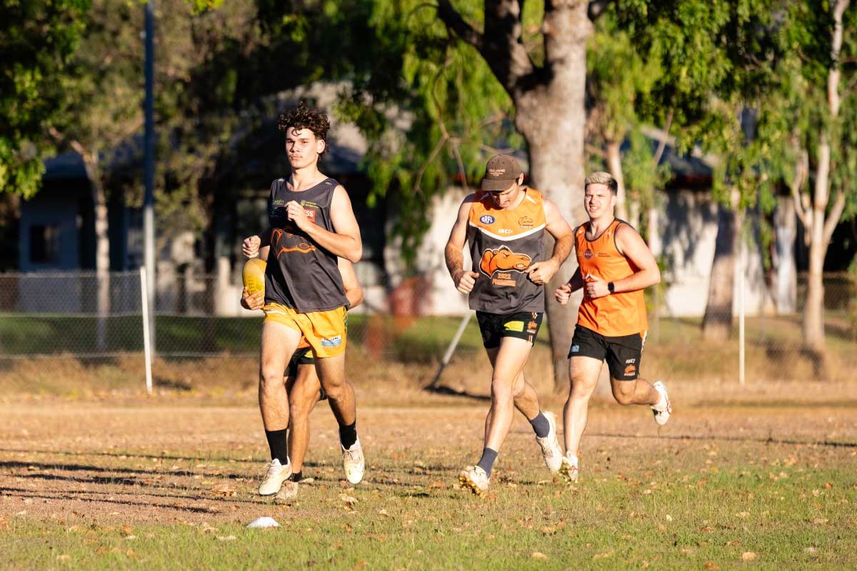 Katherine Camels AFL football team training in Katherine Northern Territory