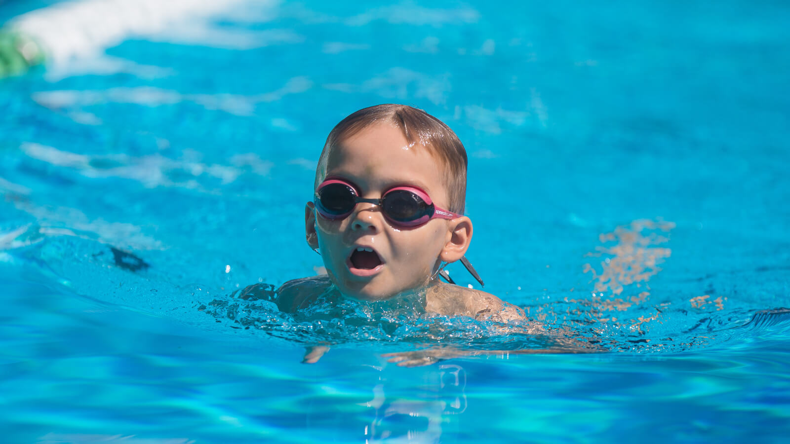 A child swimming