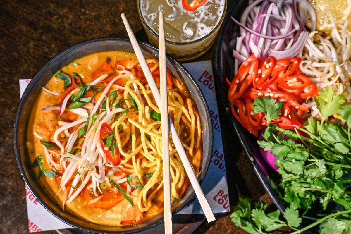 Laksa dish at Bamboo Lounge restaurant in Darwin