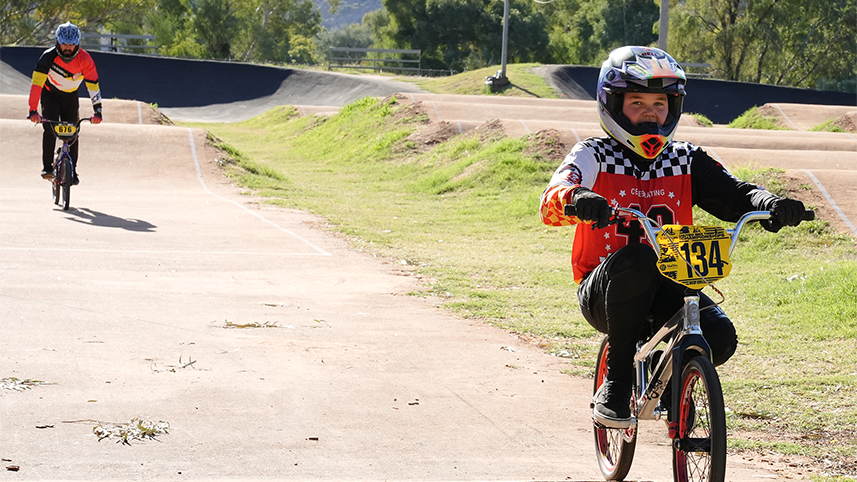 kids riding bikes