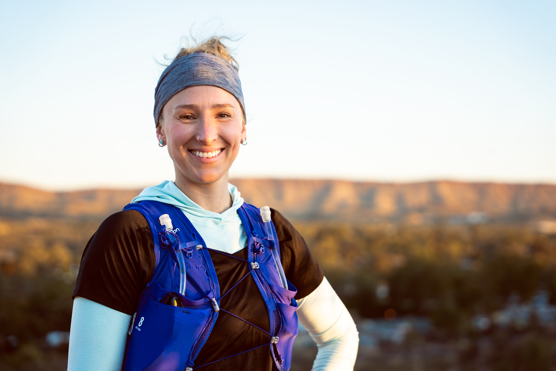 person smiling after run