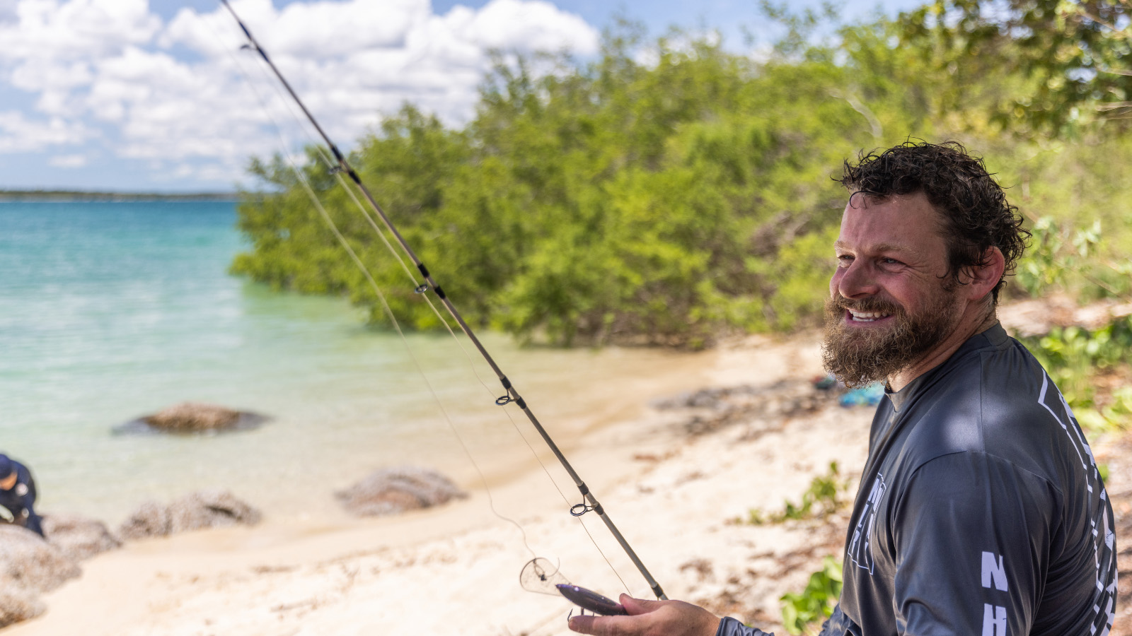 Man fishing in Gove Northern Territory