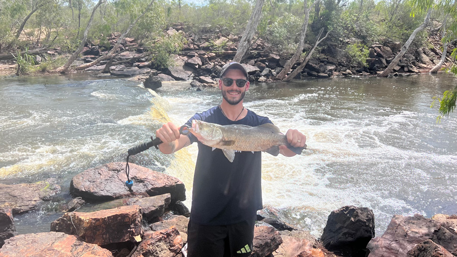 man holding fish