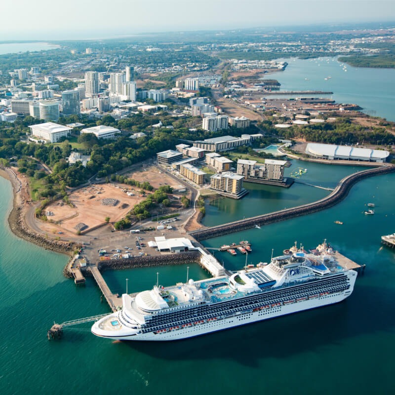 Bird's-eye view of Darwin City