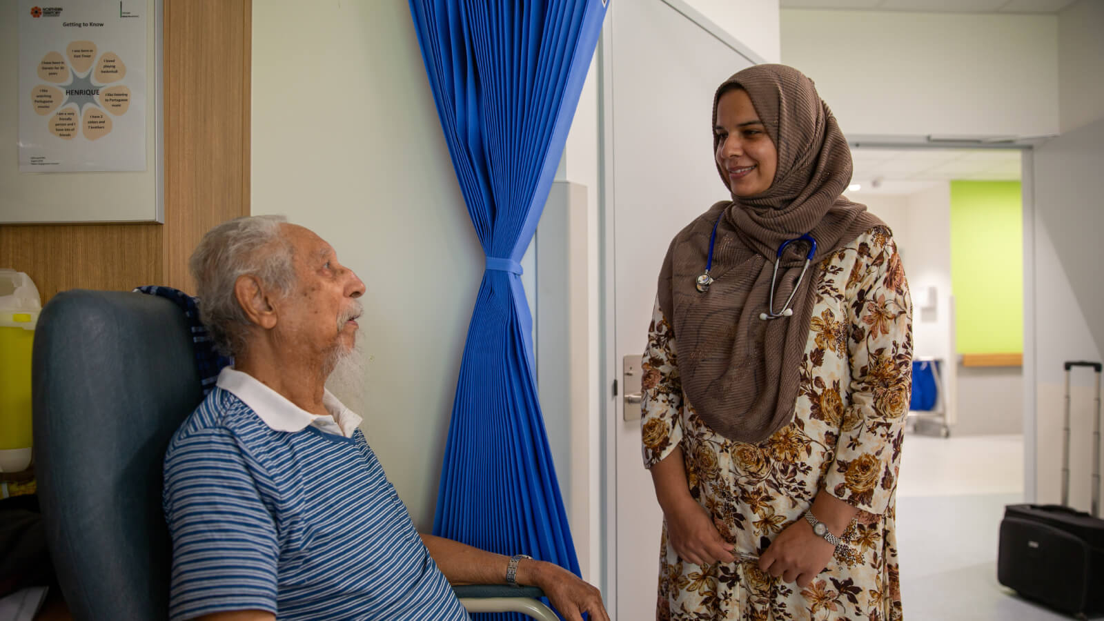 Palmerston Regional Hospital doctor and patient